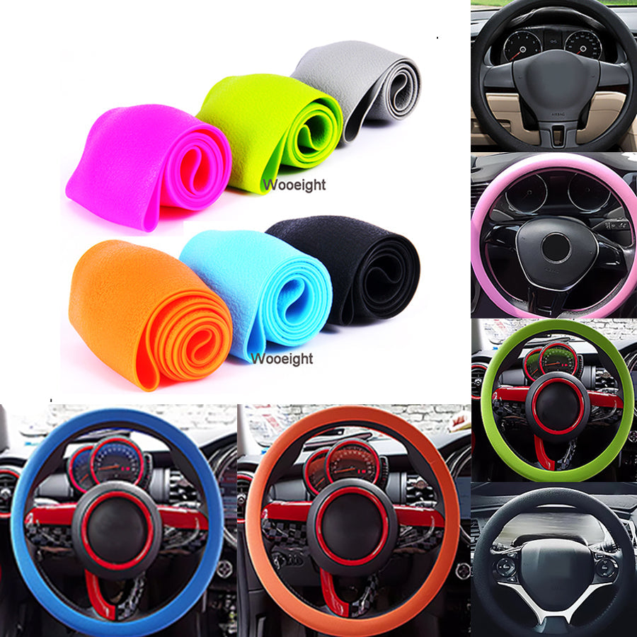 Silicone Steering Wheel Cover - Non-Slip Soft Grip Car Accessory