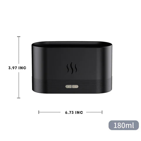 Flame Effect RGB Humidifier & Aroma Diffuser - LED Mist Maker
