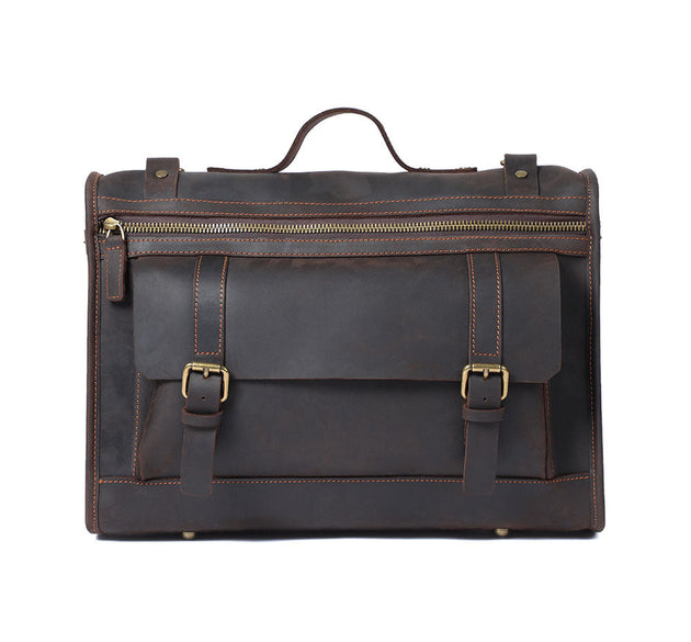 Men’s retro cowhide leather crossbody bag Leather men's backpack