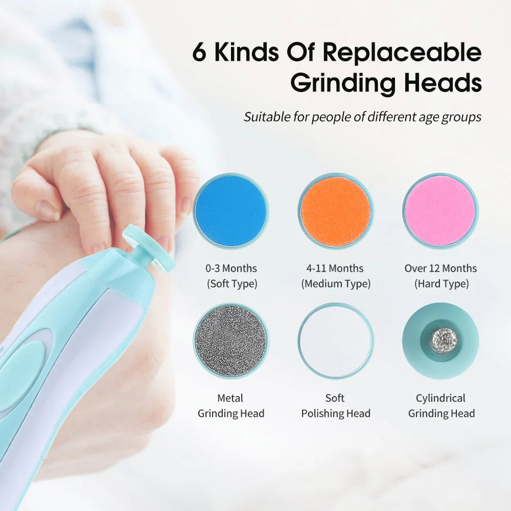 Electric Baby Nail Trimmer - Safe Gentle Nail Clipper for Newborns & Toddlers