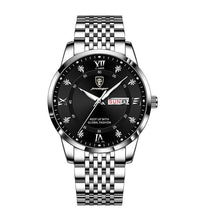 Luminous Men's watch Korean Fashion watch stainless steel strap mineral reinforced glass