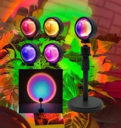 Sunset Lamp - Rainbow Projection LED Light with USB Charging