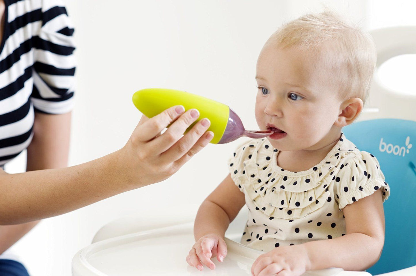 Silicone Baby Spoon Feeder - Squeeze Food Dispensing Spoon