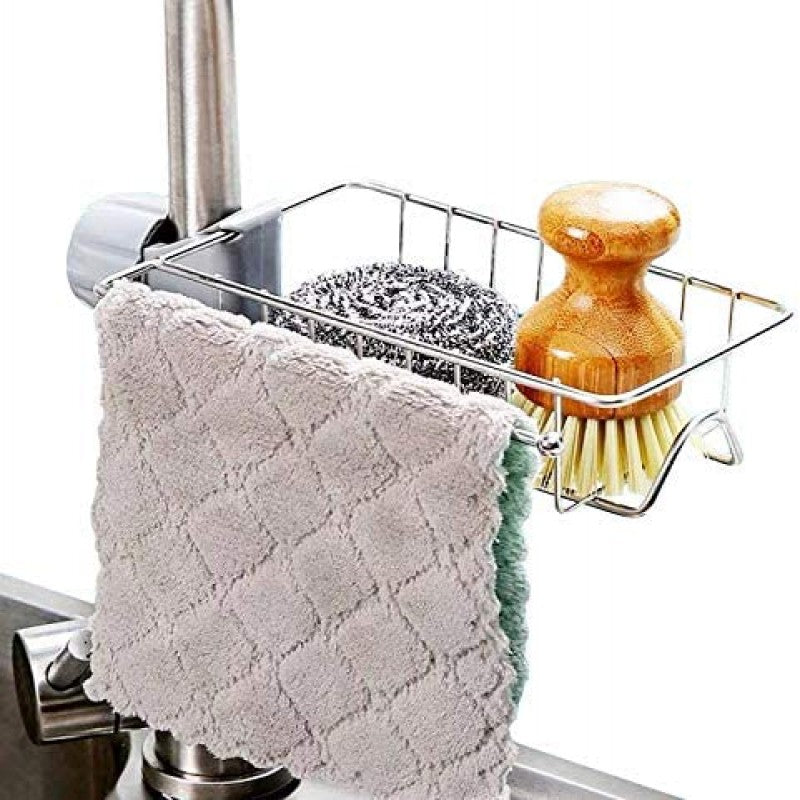 Faucet Storage Rack - Stainless Steel Sink Caddy Organizer