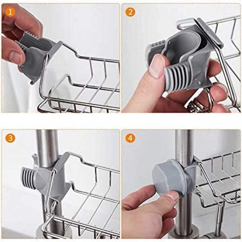 Faucet Storage Rack - Stainless Steel Sink Caddy Organizer