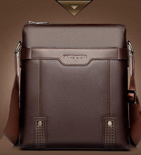 Fashion PU Leather Men Messenger Bags interior zipper pocket 