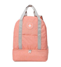 wet and dry split backpack in pink