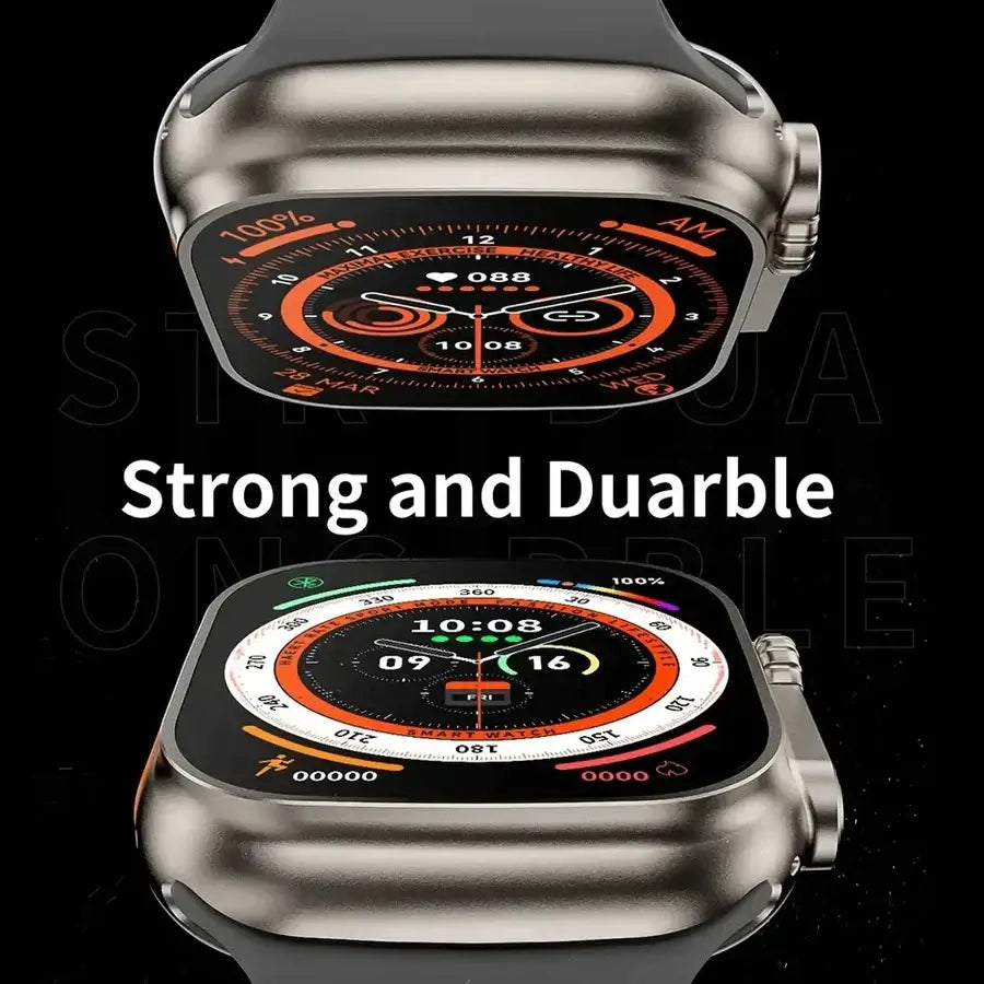 Y80 Ultra Smart Watch with 8 Straps - 2.02 inch HD Display