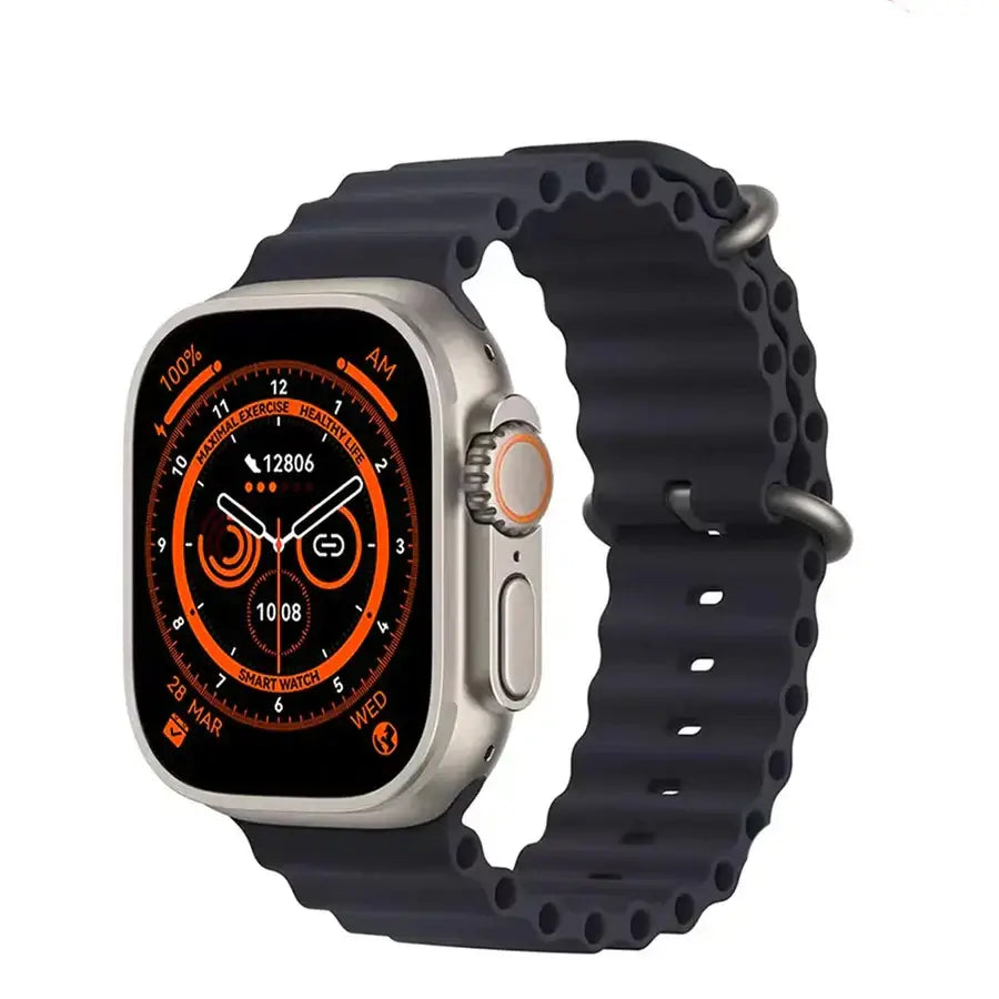 Y80 Ultra Smart Watch with 8 Straps - 2.02 inch HD Display