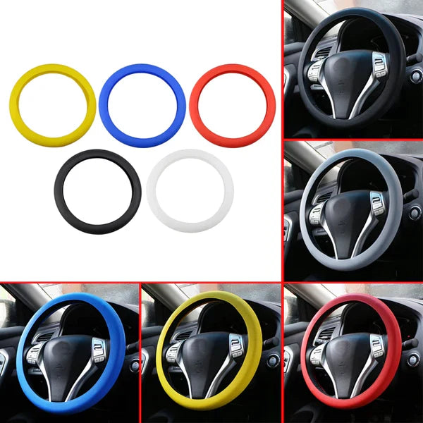 Silicone Steering Wheel Cover - Non-Slip Soft Grip Car Accessory