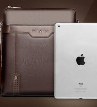 Fashion PU Leather Men Messenger Bags interior zipper pocket 