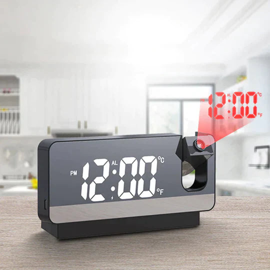 Smart Digital Projection Clock - LED Alarm Clock with Time Display