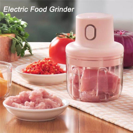 Wireless Rechargeable Electric Garlic Press & Mini Meat Grinder | Electric Food Chopper
