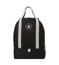 wet and dry split backpack in black for everyday use