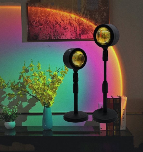 Sunset Lamp - Rainbow Projection LED Light with USB Charging