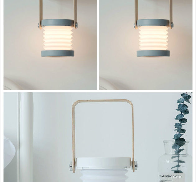 Foldable Touch Dimmable Reading LED Night Light Portable Lantern Lamp USB Rechargeable For Home Decor