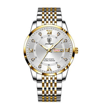 Luminous Men's watch Korean Fashion watch stainless steel strap mineral reinforced glass