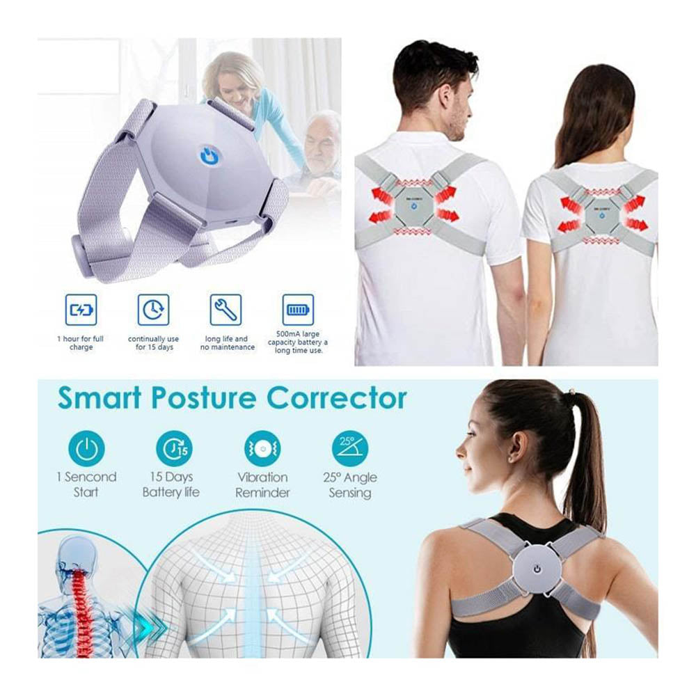 Rechargeable Smart Posture Corrector Back Brace - Pain Relief for Men & Women