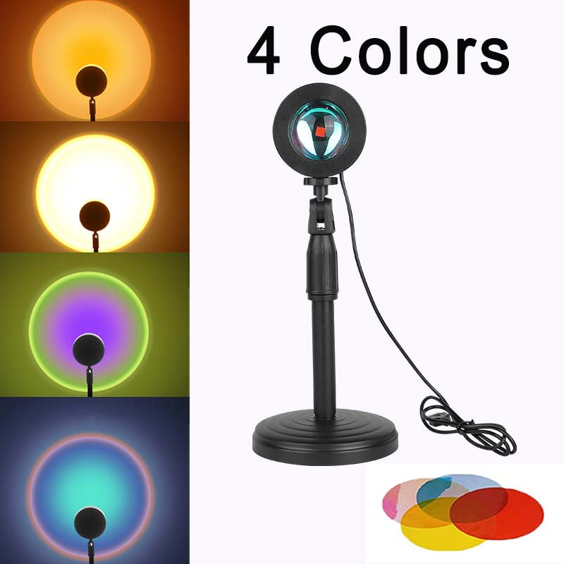 Sunset Lamp - Rainbow Projection LED Light with USB Charging