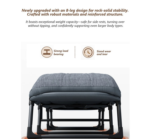 ATORPOK All In One Camping Cot For Adults Heavy Duty 450 Lbs Capacity, Portable Folding Bed With Built In Cushion Pillow, Lightweight Compact Design Includes Carry Bag For Indoor Outdoor Use