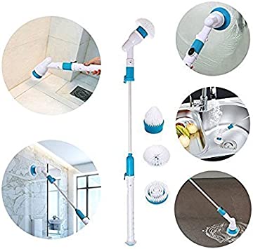 Rechargeable Spin Scrubber - Long Handle Electric Cleaning Brush