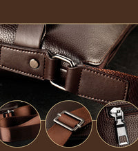 Fashion PU Leather Men Messenger Bags interior zipper pocket 