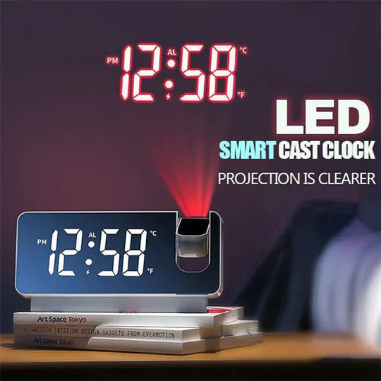 Smart Digital Projection Clock - LED Alarm Clock with Time Display
