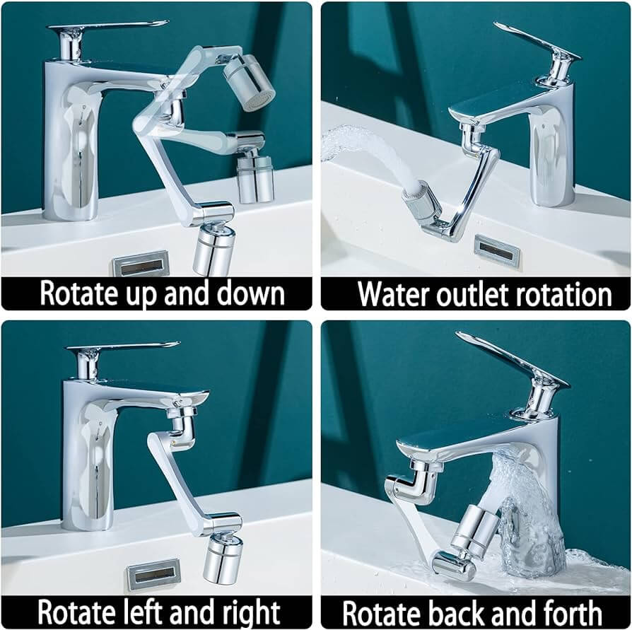 1080° Swivel Faucet Extender - Rotatable Kitchen Sink Aerator