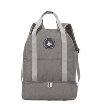 wet and dry split backpack in grey