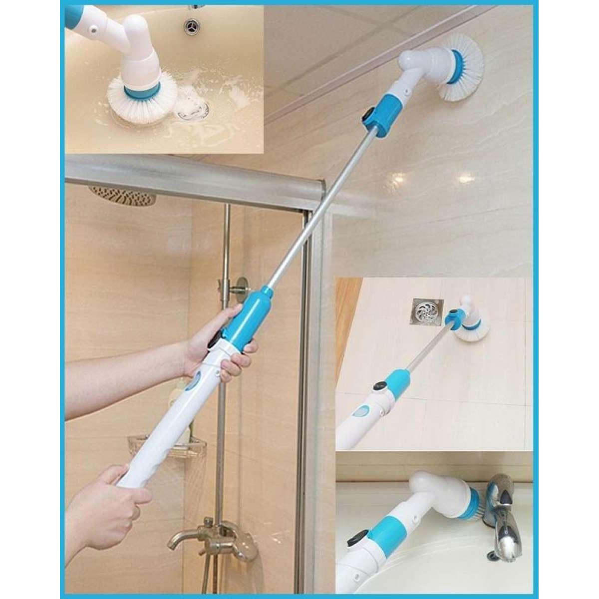 Rechargeable Spin Scrubber - Long Handle Electric Cleaning Brush