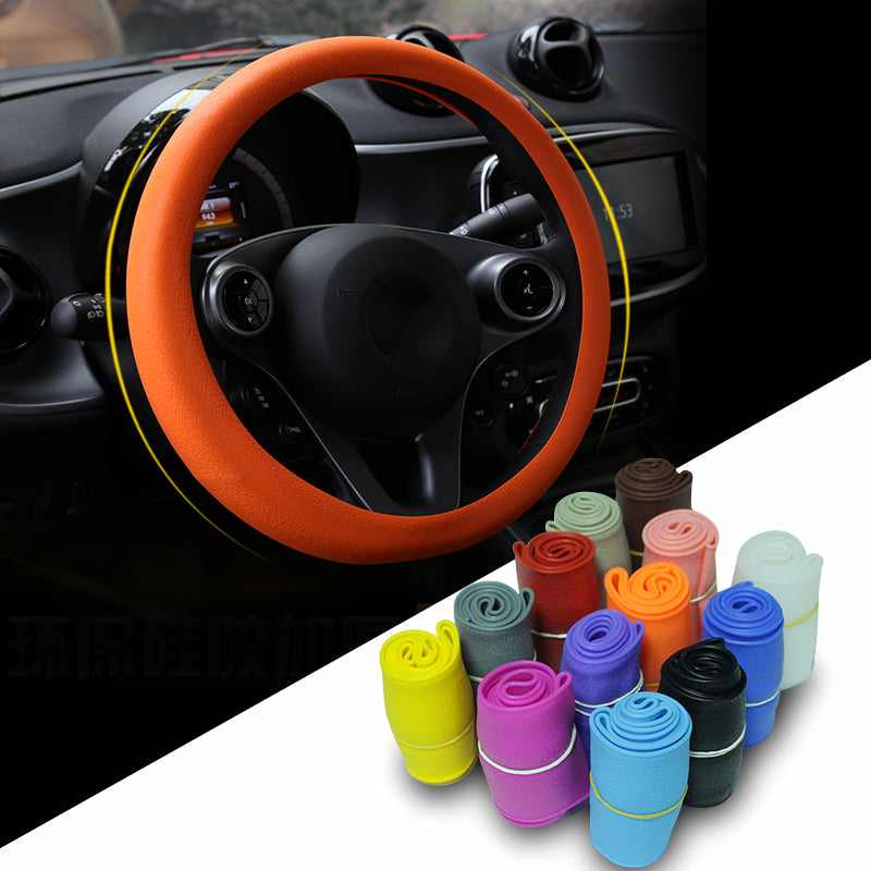 Silicone Steering Wheel Cover - Non-Slip Soft Grip Car Accessory