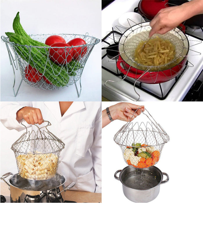 Chef Basket 12 in 1 - Stainless Steel Multi-Purpose Kitchen Tool
