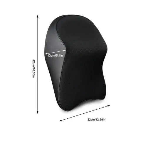Universal Imported Leather Style Neckrest Backrest Pillow | Breathable Neck Support Cushion