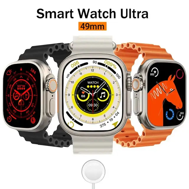 Y80 Ultra Smart Watch with 8 Straps - 2.02 inch HD Display