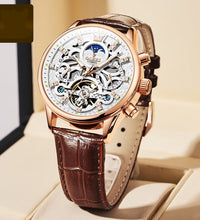 Men's Creative Fashion Alloy Quartz Watch brown skin rose shell white