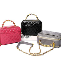  three Leather Camera Bag for Ladies displayed in three colours