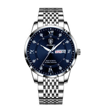 Luminous Men's watch Korean Fashion watch stainless steel strap mineral reinforced glass