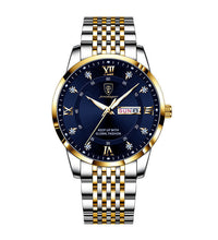 Luminous Men's watch Korean Fashion watch stainless steel strap mineral reinforced glass
