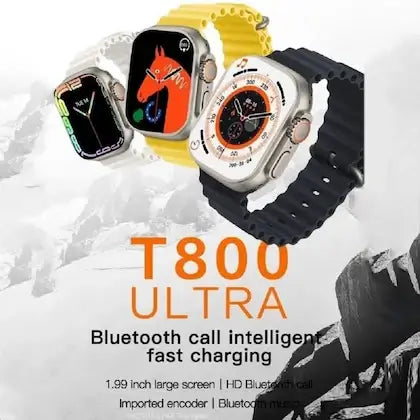 Y80 Ultra Smart Watch with 8 Straps - 2.02 inch HD Display
