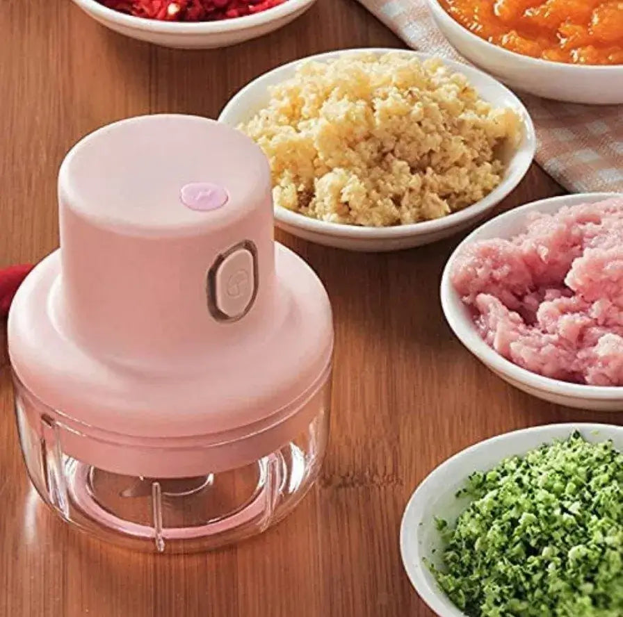 Wireless Rechargeable Electric Garlic Press & Mini Meat Grinder | Electric Food Chopper