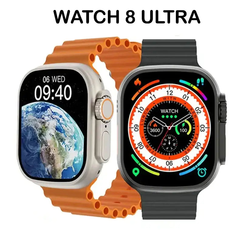 Y80 Ultra Smart Watch with 8 Straps - 2.02 inch HD Display
